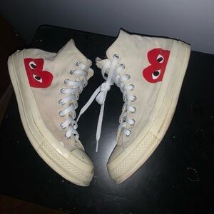 Converse Chuck Taylor All-Star 70 Hi “ Comme des Garçons Play White - Size 9”